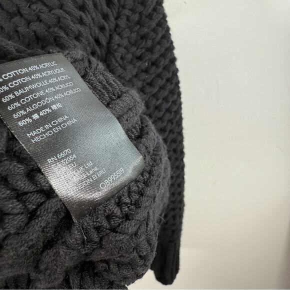 Free People My Only Sunshine Black Chunky Knit Mock Neck Sweater XS - Picture 7 of 10